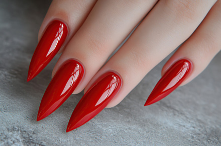 Beautiful woman's hands with red nail manicure, a Beauty & Fashion Photo by AlyaAnd