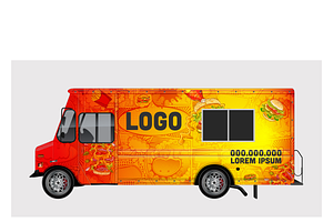 Vibrant Food Truck Design, a Food Illustration by CarWrap design