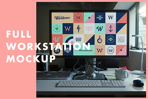 Designer Computer Workstation Mockup