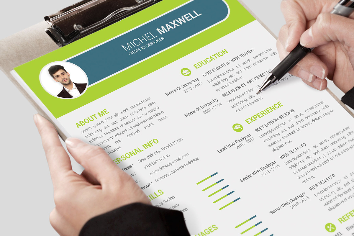Professional Cv Resume, a Resume Template by designvillage (Photo 8 of 12)