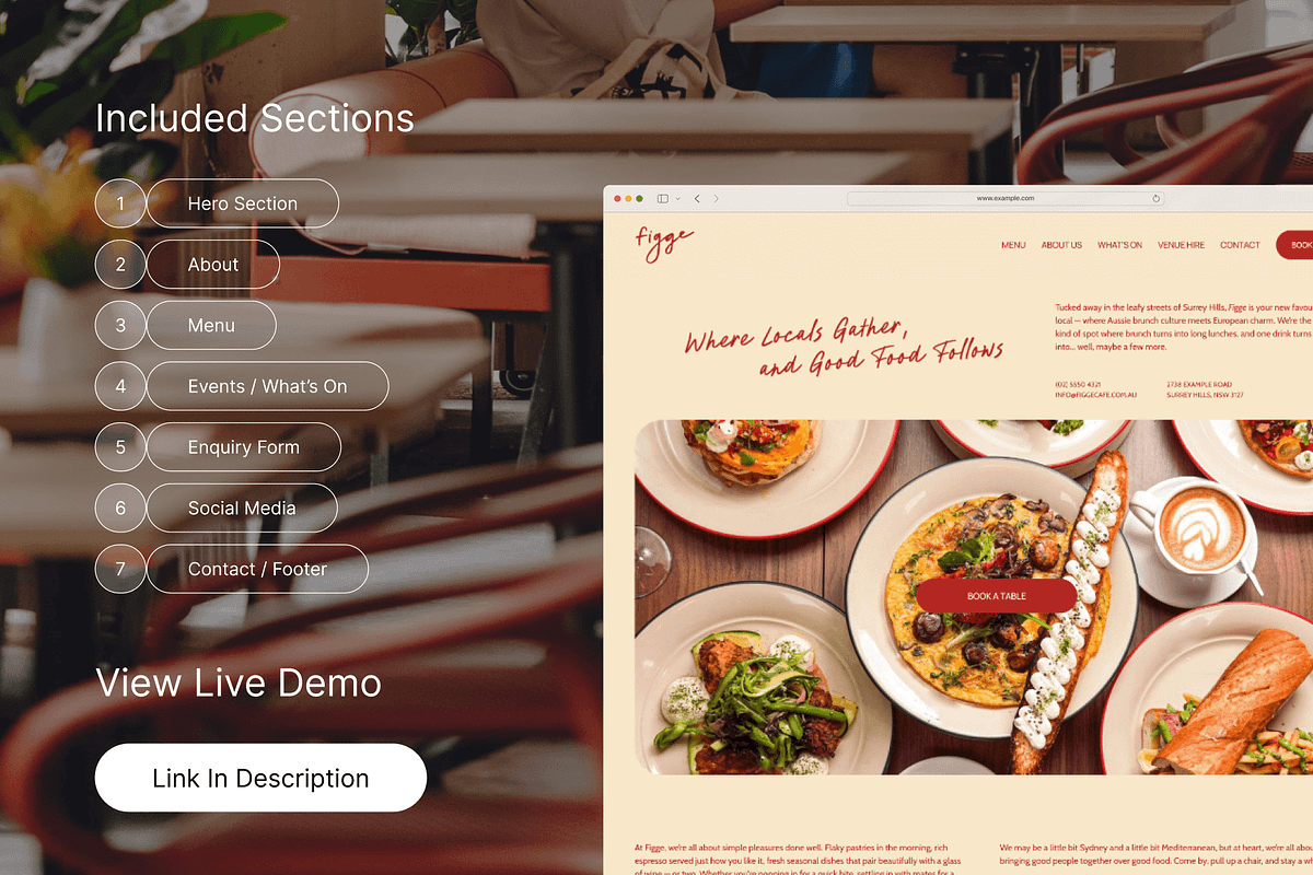 Cafe & Coffee Brand Website Template preview 2