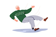 Old people fall down by accident set, a Person Illustration by Good Studio (Thumbnail 5 of 7)