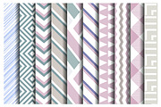 Silhouette geometric pattern set, a Pattern Graphic by AlexZeL (Thumbnail 1 of 8)