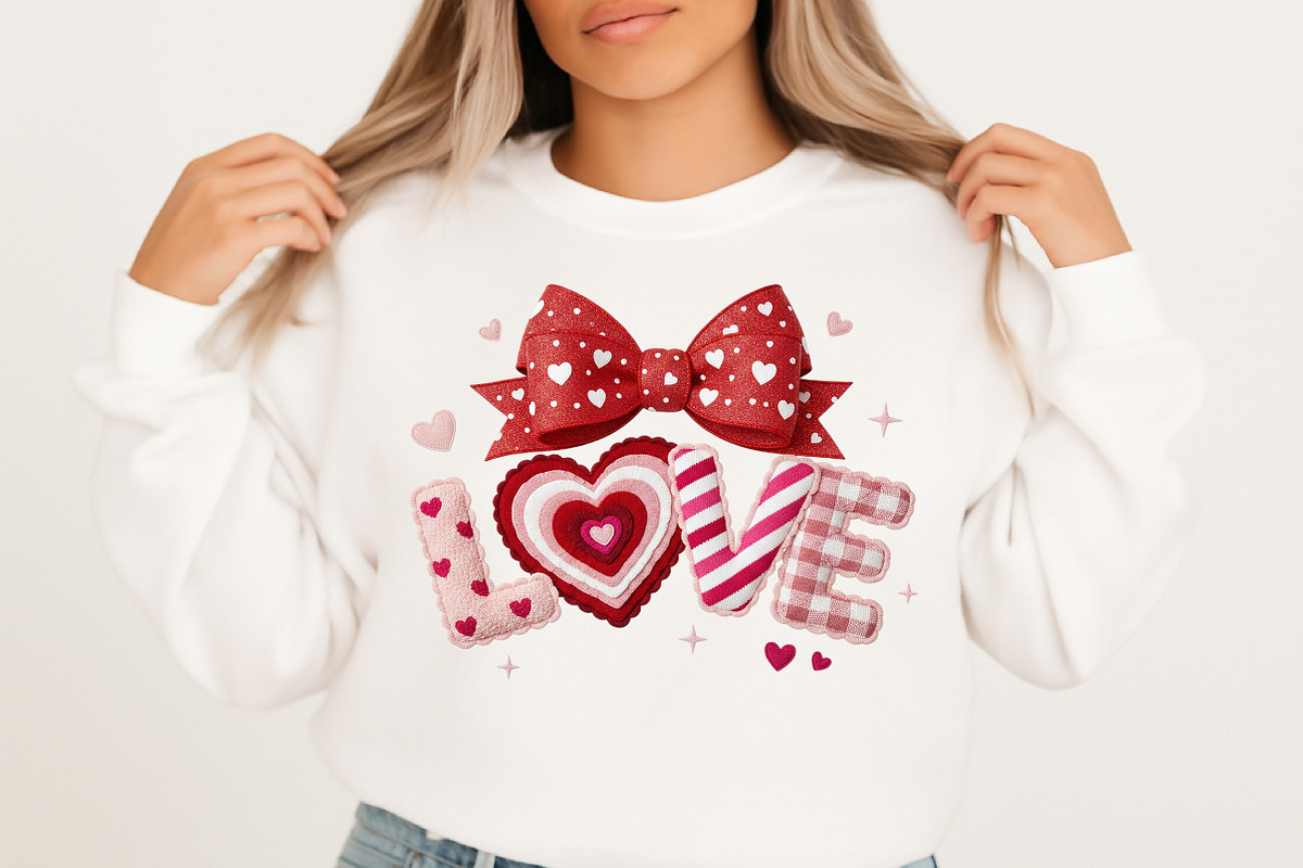 Faux Yarn LOVE PNG Valentine PNG, an Illustration by Craft Nest (Photo 3 of 5)