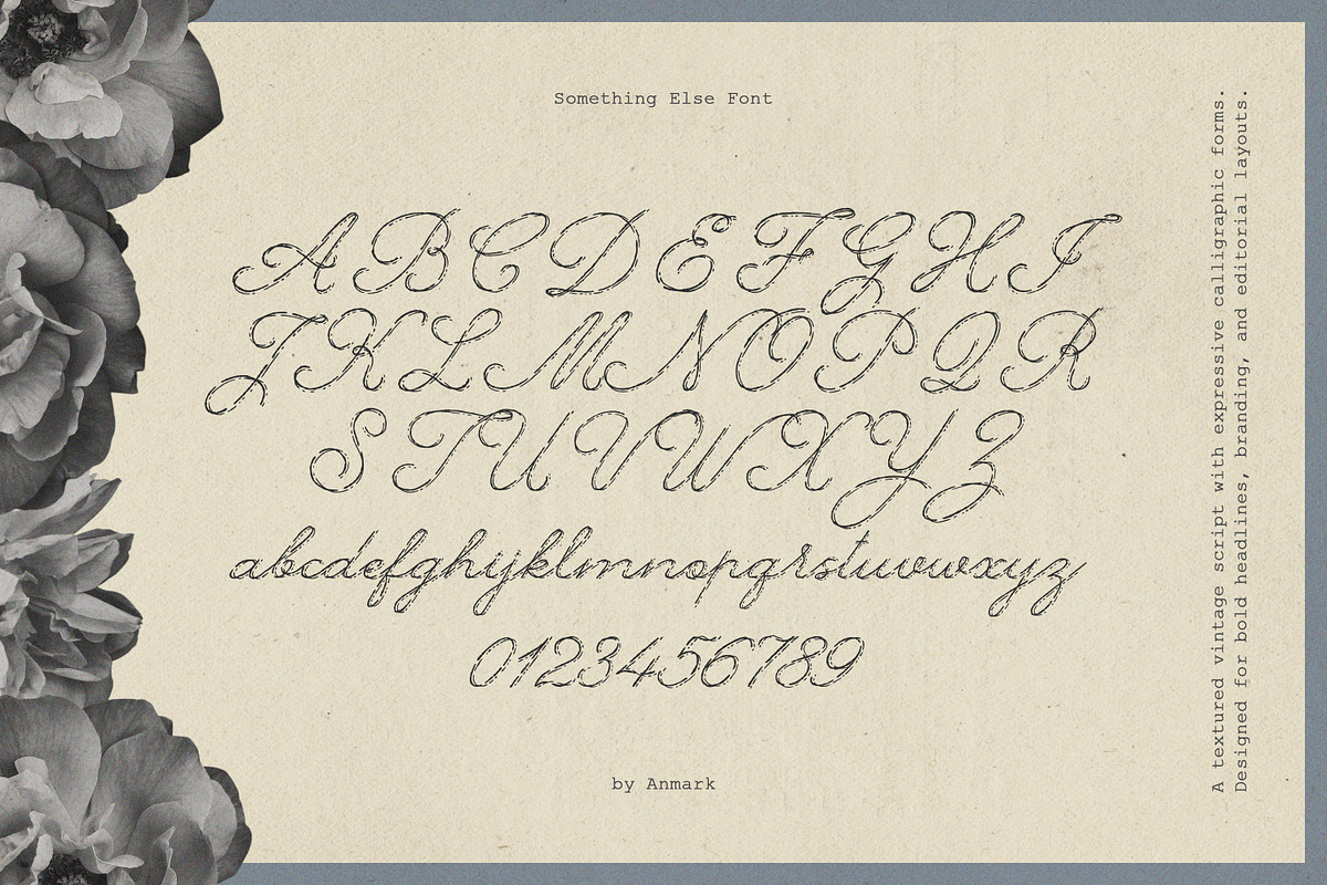 Something Else Textured Script, a Script Font by AnMark (Photo 4 of 10)