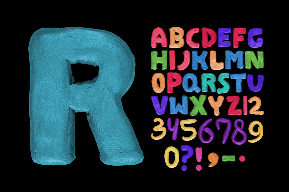 Color Plasticine Font, a Font by Handmadefont (Photo 2 of 9)