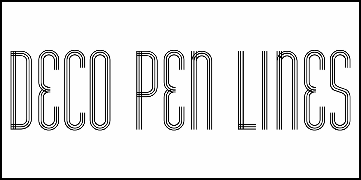 Deco Pen Lines JNL, a Font by Jeff Levine Fonts (Photo 2 of 5)