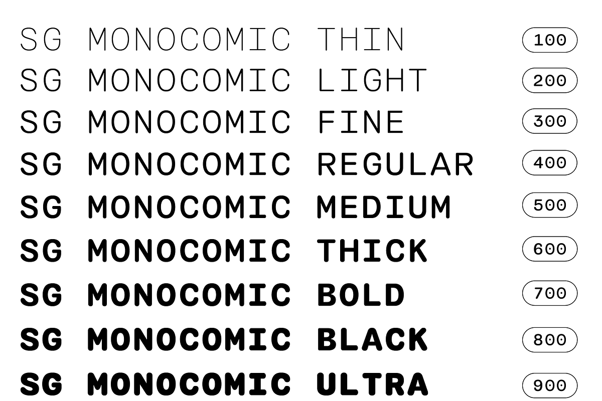 SG - MONOCOMIC, a Sans Serif Font by Studio Gulden (Photo 16 of 20)