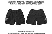 Cargo Shorts Mockup PSD Editable, a Bottom Mockup by std.badboy (Thumbnail 1 of 4)