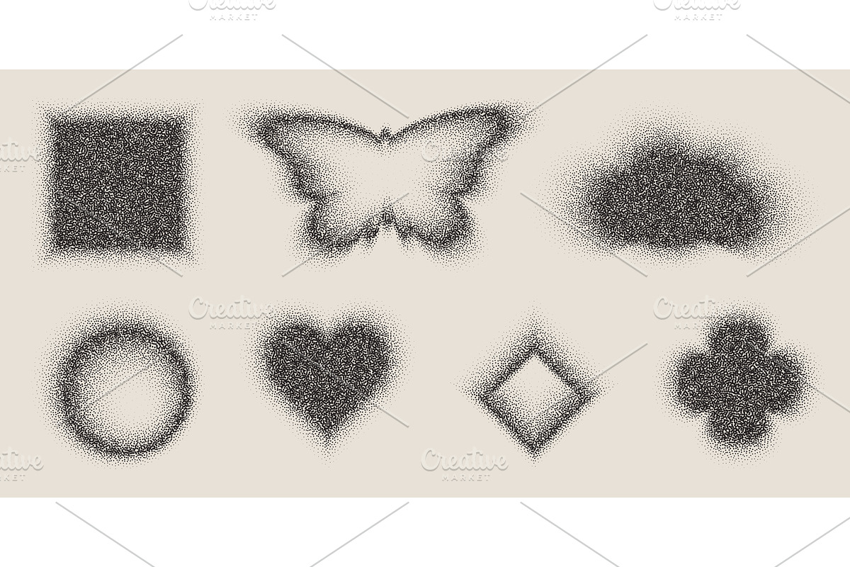 Grainy gradient shapes, noisy, an Illustration by art PVP - market