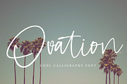 Ovation - Cool Calligraphy Font, a Handwritten Font by Arendxstudio (Thumbnail 1 of 7)