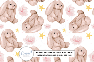Bunnies Seamless Pattern