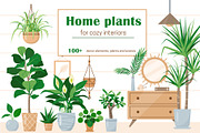 Home plants in cozy interiors, an Illustration by Elena Istomina (Thumbnail 1 of 10)