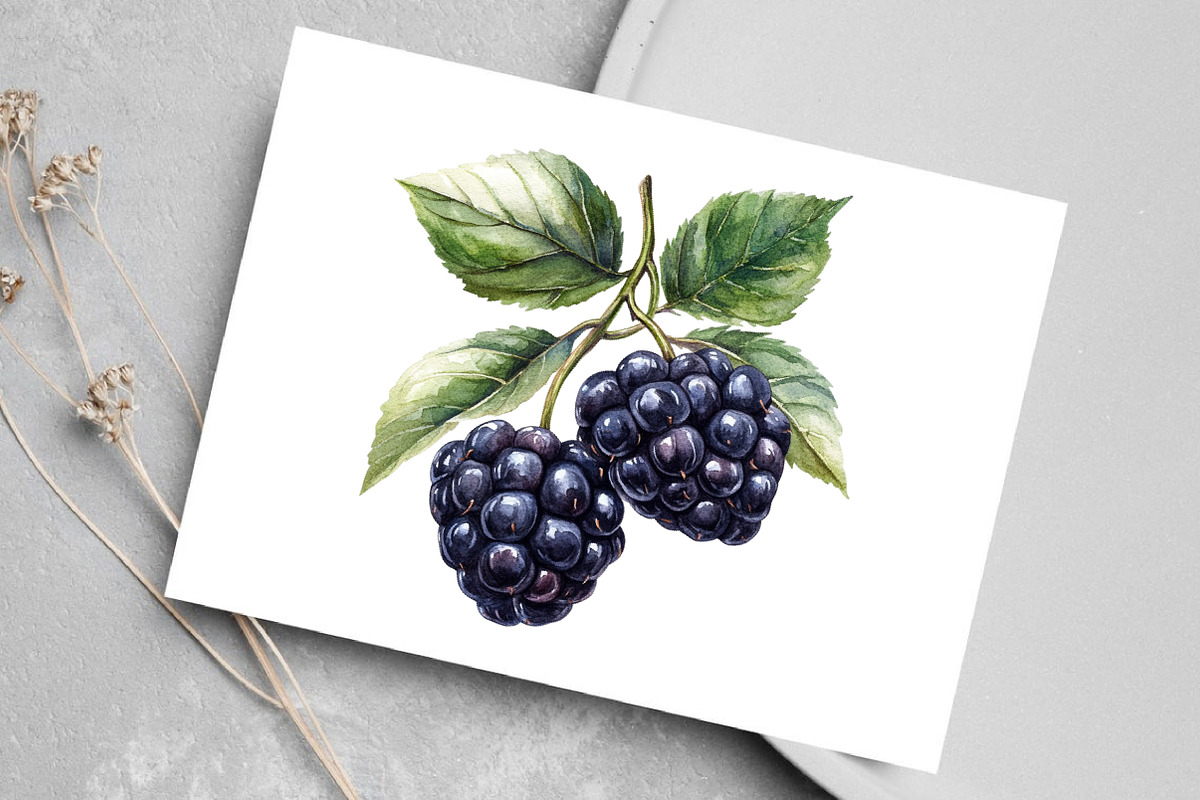 Watercolor Black Autumn Clipart, an Illustration by Canvas Craft (Photo 5 of 7)