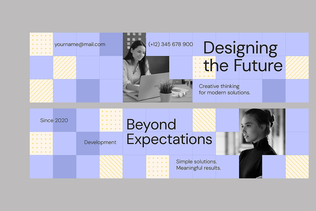 Pixel Style Linkedin Banner, a Social Media Template by Neermana (Photo 2 of 4)