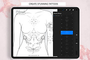Procreate Ornament Tattoo Stamps, a Brush Add-On by DiBrush Studio (Thumbnail 5 of 9)