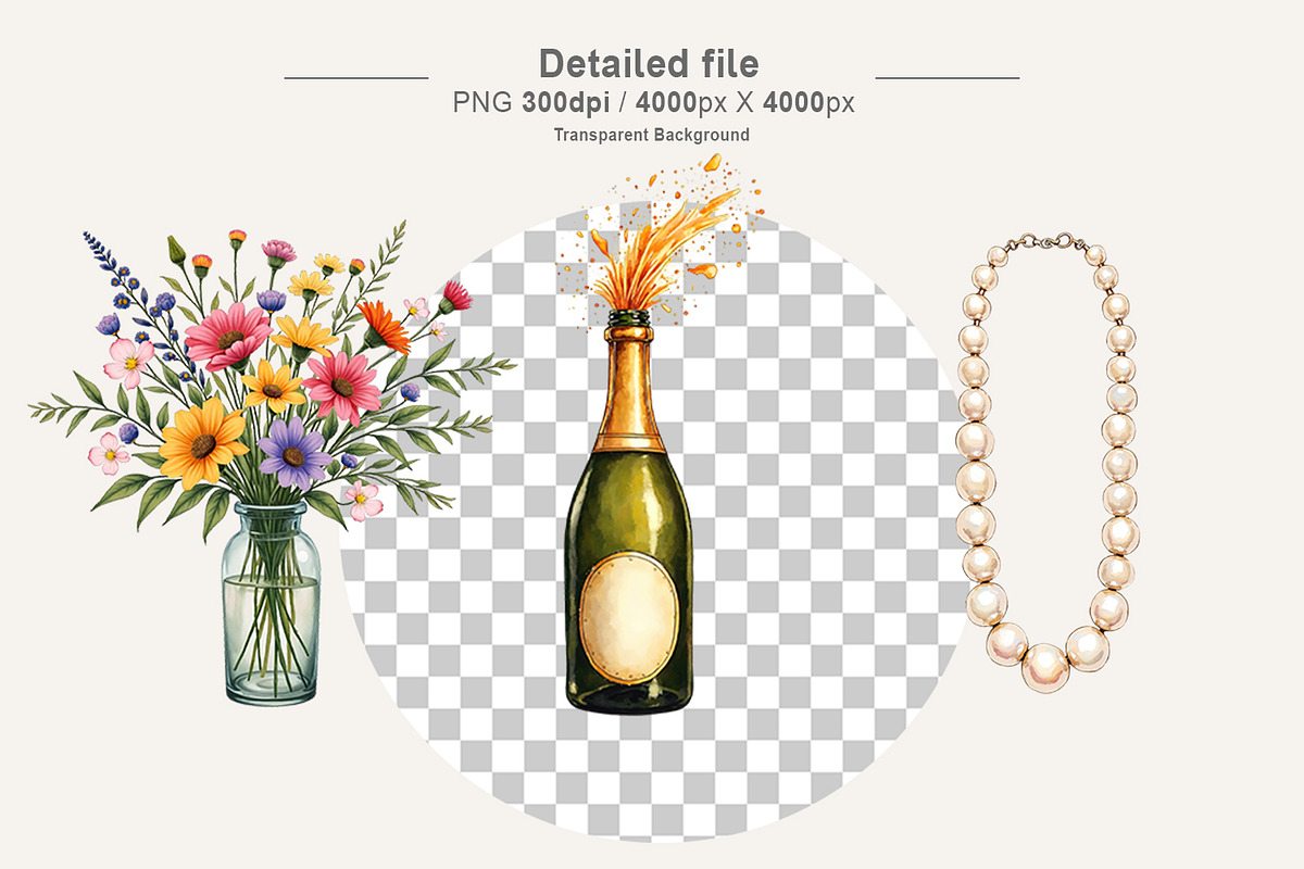 Vintage Botanical Wedding Clipart, an Illustration by Artnoy (Photo 3 of 8)