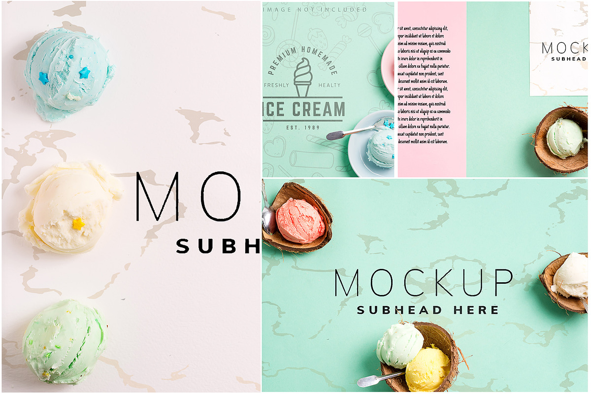 Ice Cream Background, a Cups & Container Mockup by YuMyart (Photo 3 of 6)