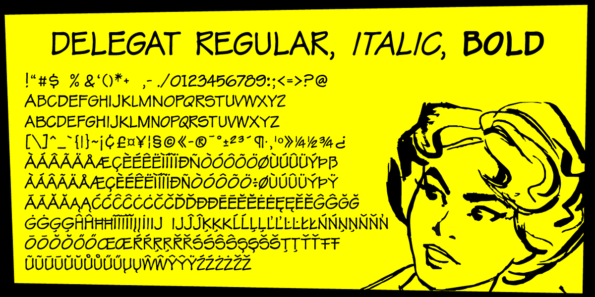 Delegat, a Handwritten Font by GRIN3 (Nowak) (Photo 1 of 6)