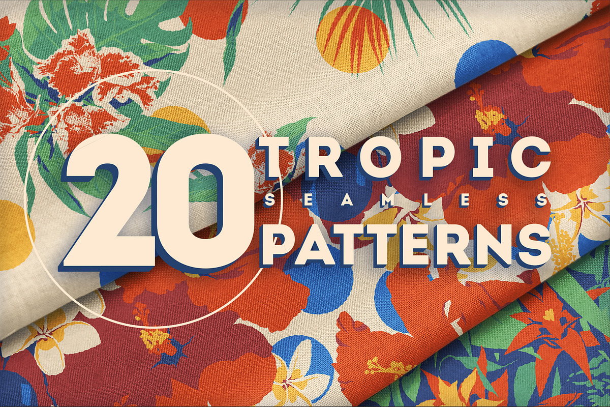 20 Seamless Tropic Patterns, a Pattern Graphic by Alexander Baidin (Photo 1 of 11)