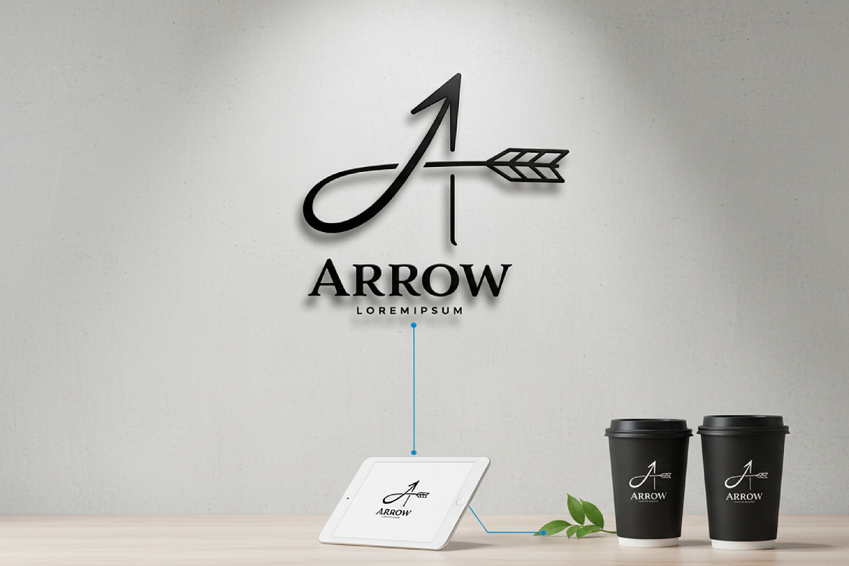 Letter A combined with an arrow, a Branding & Logo Template by Saba Vector (Photo 3 of 3)