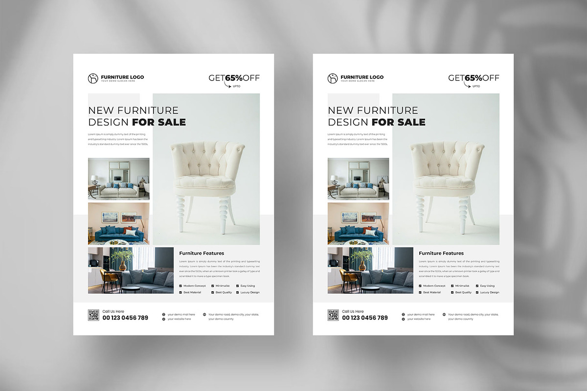 Furniture sale flyer layout design, a Flyer Template by Tanmoy Topu (Photo 5 of 6)