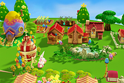 Cartoon Easter Village, an Environmental 3D Model by Souchenki (Thumbnail 10 of 31)