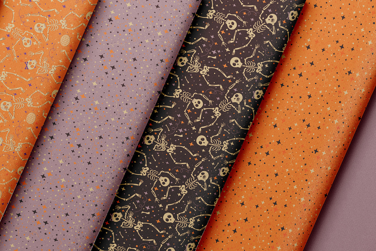 Disco Skeletons Halloween Collection, a Pattern Graphic by Zim Varezhkin (Photo 3 of 6)