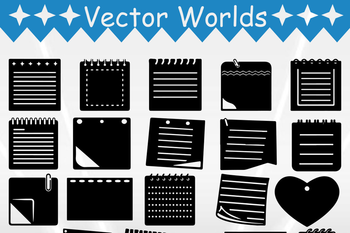 Sticky Notes SVG, Sticky Notes SVG, an Object Graphic by VectorWorlds (Photo 2 of 3)