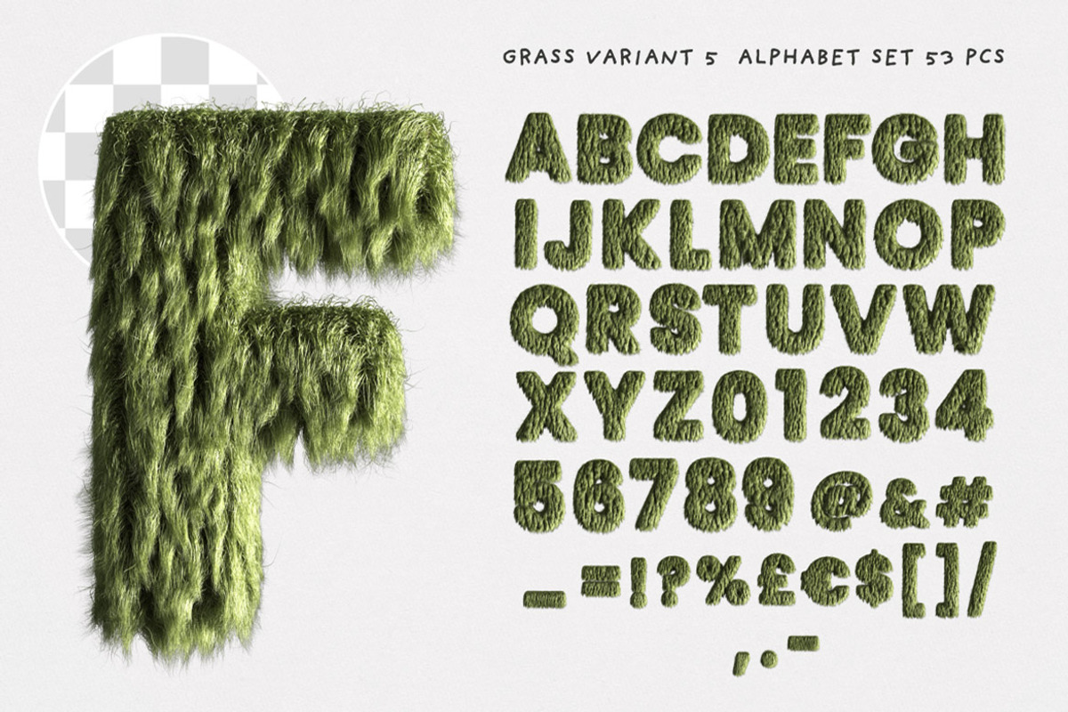 Green Grass or Fur Typo Creator, a Sans Serif Font by TVartworks (Photo 9 of 14)