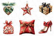 Watercolor Leopard Print Christmas, an Illustration by DreamPrint404 (Thumbnail 6 of 7)