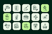 Animated Recycle Doodle Art Set, an Outline Icon by Vectors Market (Thumbnail 3 of 5)