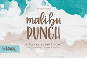 Malibu Punch, a flirty brush font, a Script Font by Rachel White Art (Thumbnail 1 of 15)