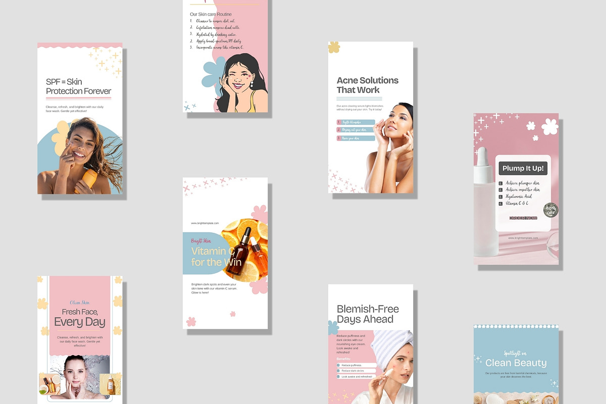 Animated Skincare Instagram Stories, a Social Media Template by TheBrightGrap (Photo 8 of 11)