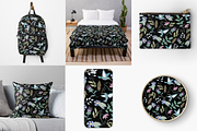 Floral humming bird pattern, a Pattern Graphic by Queen of Infographics (Thumbnail 4 of 4)