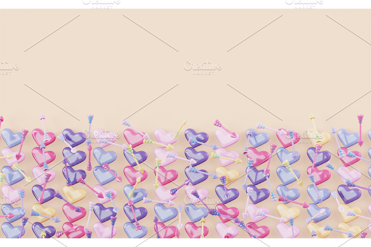 Valentine day banner with border of, a Background Graphic by Marozhkastudio