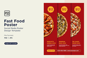 Fast Food Poster Design Template 98, a Social Media Template by shahsoft