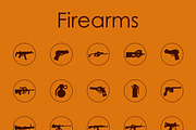 Firearms simple icons, an Outline Icon by Palau (Thumbnail 1 of 3)