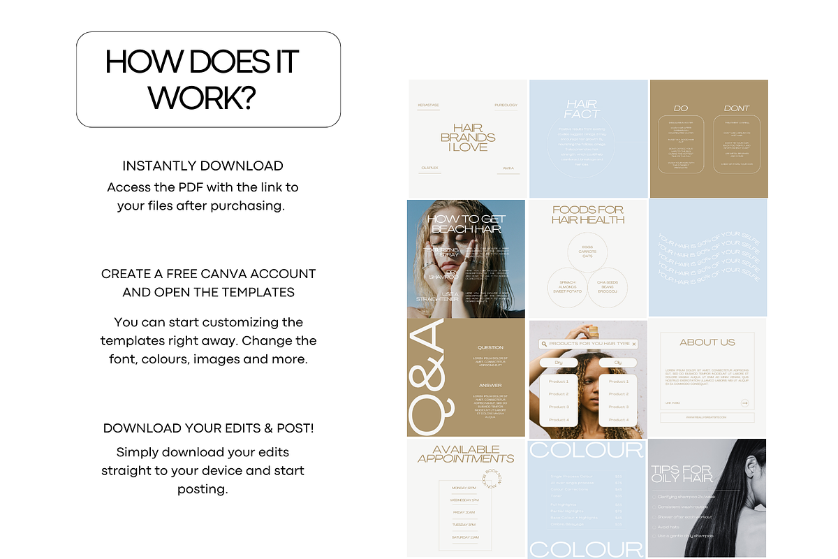 Hair Stylist/Salon Template Bundle, a Social Media Template by digitaldispositions (Photo 8 of 8)