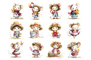Beach Mouse Watercolor Clipart PNG, a Seasonal Illustration by Nicolle's Colorful Art (Thumbnail 2 of 5)