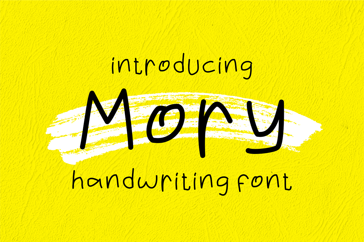 Mory - Kindergarten Font, a Handwritten Font by Mabhal Studio (Photo 1 of 6)