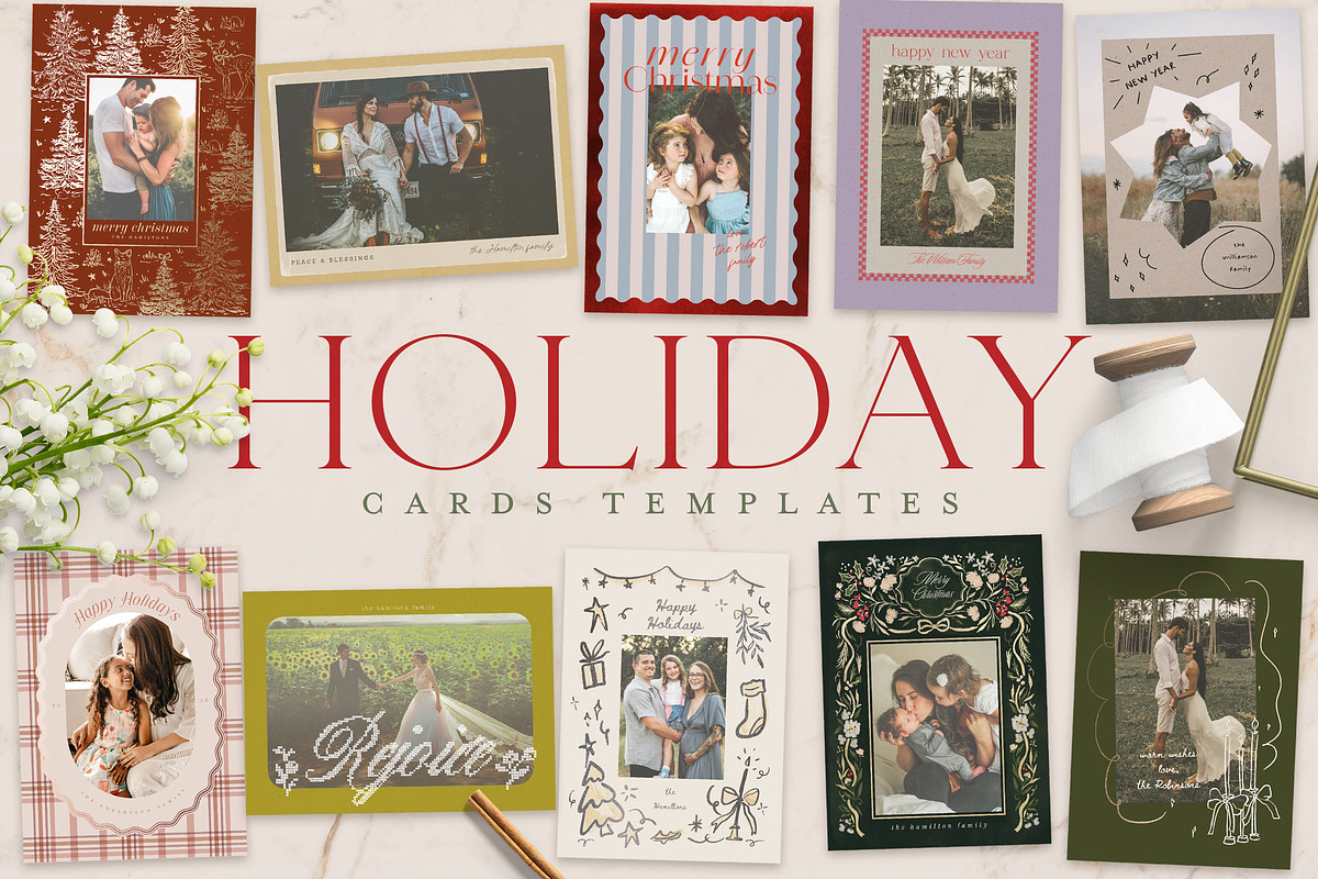 Holiday Card Templates 2026, a Card Template by 7th Avenue Designs (Photo 1 of 11)