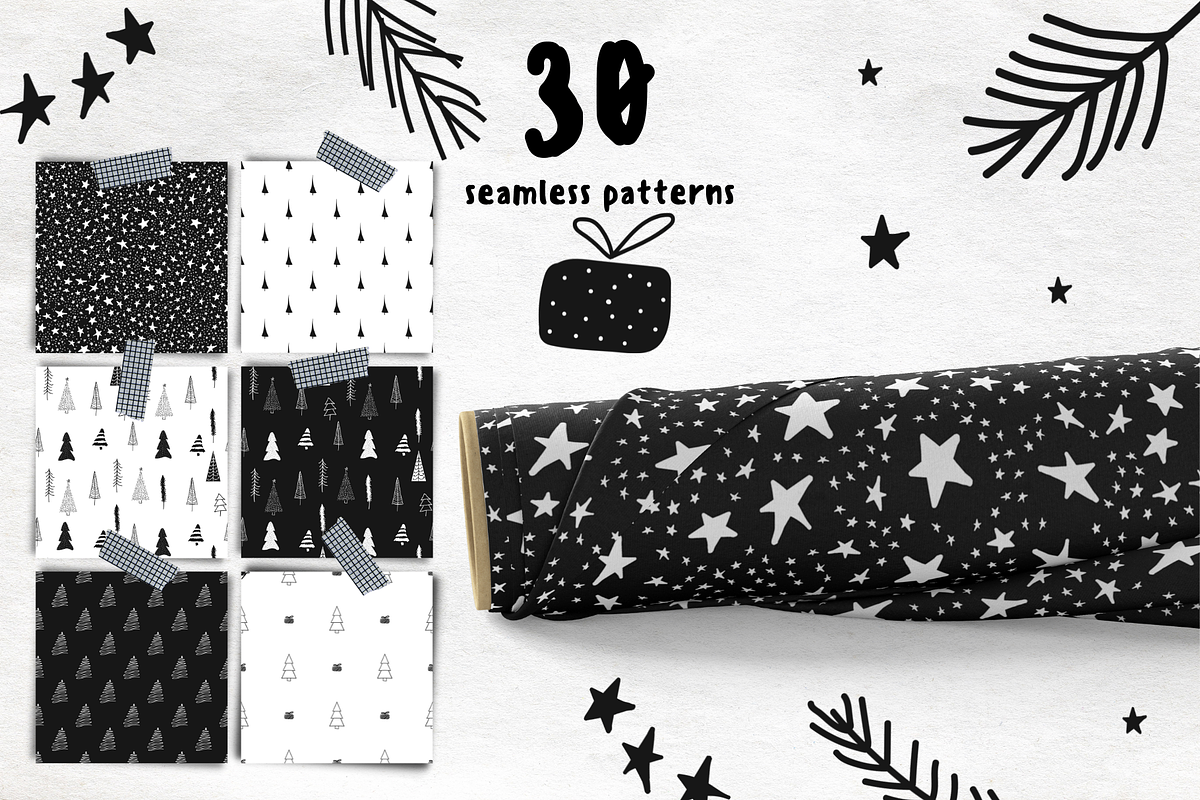 Scandinavian Christmas Collection, a Pattern Graphic by Iryna Danyliuk (Photo 4 of 7)