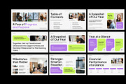 Purple Green Annual Report GSL, a Presentation Template by Neermana (Thumbnail 2 of 4)