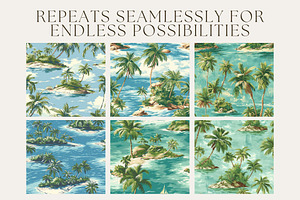 10 Caribbean Escape Seamless Pattern