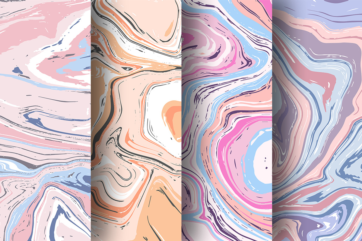 Vector Pastel Marble Patterns, a Pattern Graphic by Iryna Denysova (Photo 5 of 7)