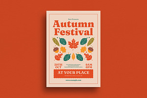 Retro Autumn Festival Flyer, a Flyer Template by Guuver