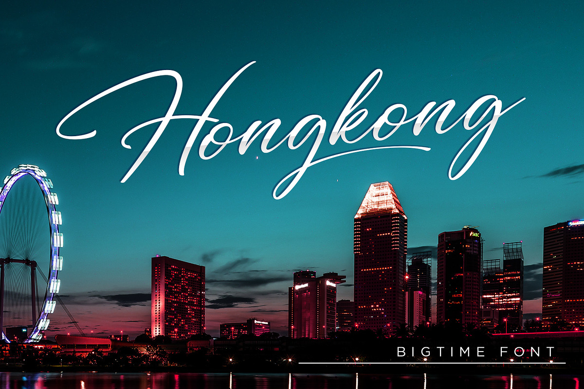 Bigtime Script - Bold Signature, a Script Font by din-studio.com (Photo 5 of 10)