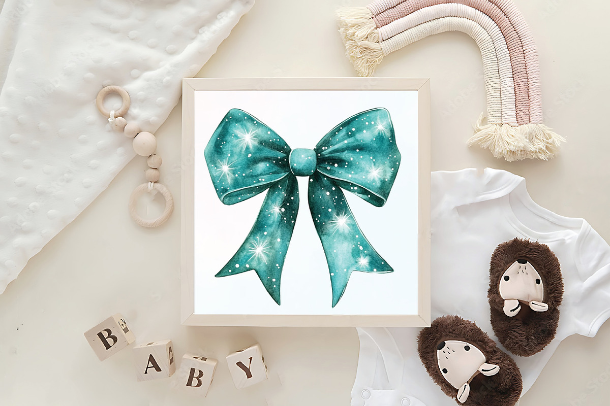 Christmas Light Coquette Bow PNG, an Illustration by CraftArtStudio (Photo 6 of 6)