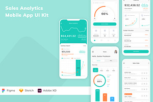 Sales Analytics Mobile App UI Kit